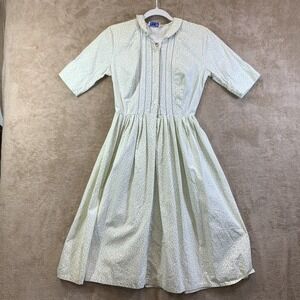Vintage 50s-60s Women's Ditsy Floral Fit Flare Dress Cottagecore Prairie Country
